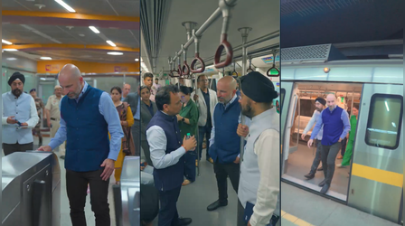 अपनी कंपनी की कैब छोड़ मेट्रो में यात्रा किए Uber के CEO, मोदी जैकेट भी पहनी, Video हुआ Viral