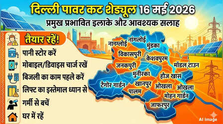 कल का पावरकट (Power Cut 16 May 2026): विकासपुरी, टैगोर गार्डन, जनकपुरी और मुंडका सहित दिल्ली के 25 से ज्यादा इलाकों में रहेगी बिजली कटौती, देखें पूरा शेड्यूल