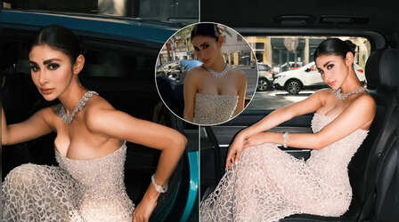 Mouni Roy ने स्ट्रैपलेस गाउन पहन में लगाया हुस्न का तड़का, तलाक को ताक पर रख विदेशी धरती पर बिखेरा जलवा