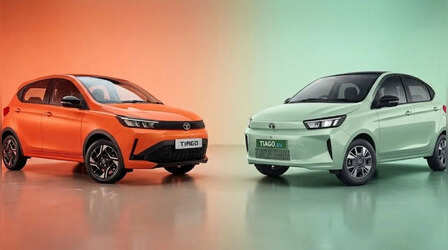 Tata Tiago और Tiago EV फेसलिफ्ट से हटा पर्दा! लुक देखकर भूल जाएंगे पुरानी कार