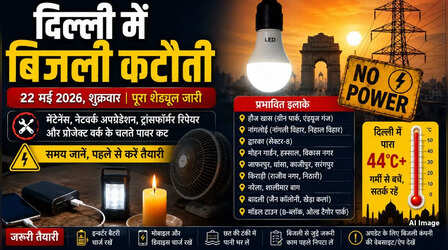 कल का पावरकट (Power Cut 22 May 2026): निठारी, ग्रीन पार्क, जाफरपुर, बादली, शालीमार बाग सहित इन इलाकों में रहेगी बत्ती गुल, देखें पूरा शेड्यूल