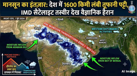 देश में फैली 1600 किमी लंबी तूफानी पट्टी, 80 फीसद हिस्से में प्री-मानसून गतिविधियां शुरू