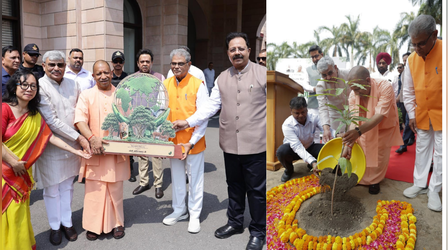 UP News: CM योगी ने अपने आवास पर लगाया ‘एक पेड़ मां के नाम’, कहा- पर्यावरण बचेगा तो प्रकृति बचेगी