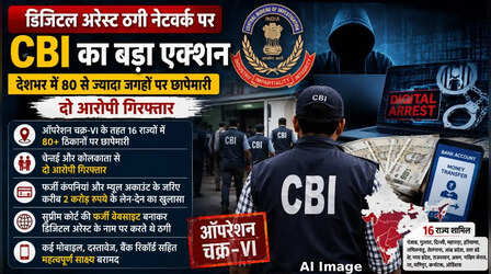 Digital Arrest गैंग पर CBI की बड़ी कार्रवाई - 16 राज्य, 80 ठिकानों पर छापेमारी और दो आरोपी अरेस्ट