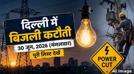 कल का पावरकट (Power Cut 30 June 2026): टैगोर गार्डन, पालम, निजामुद्दीन, जनकपुरी और नांगलोई सहित इन इलाकों में कल कई घंटे बत्ती गुल रहेगी