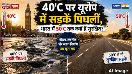 आखिर क्यों 40 डिग्री तापमान में ही पिघल गई यूरोप की सड़कें, भारत में 50 डिग्री भी झेल जाती हैं