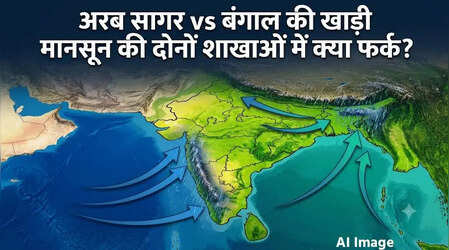 Monsoon Tracker: अरब सागर और बंगाल की खाड़ी, मानसून की दोनों ब्रांच में क्या फर्क हैं? Explained