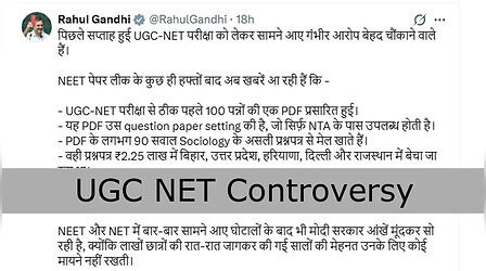 NEET के बाद यूजीसी नेट पर सवाल! राहुल गांधी का आरोप- 2.25 लाख रुपये में बिका PDF, परीक्षा में हुबहू आए 90 सवाल
