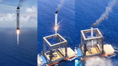 SpaceX के बाद ड्रैगन ने लगाई बड़ी छलांग, समुद्र में 'जाल' से पकड़ा रीयूजेबल रॉकेट बूस्टर; जानिए इसकी खासियत