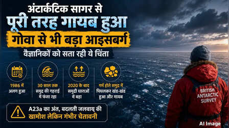 अंटार्कटिक सागर से पूरी तरह से गायब हुआ गोवा से भी बड़ा आइसबर्ग, वैज्ञानिकों को सता रही ये चिंता