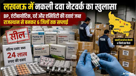 Lucknow News: लखनऊ में नकली दवाओं के नेटवर्क का खुलासा, BP-Acidity सहित 24 लाख की ये 'दवाएं' जब्त