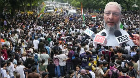 CJP मार्च पर पुलिस कार्रवाई को लेकर ओवैसी का हमला, बोले-'सरकार का रवैया पूरी तरह अव्यवस्थित'