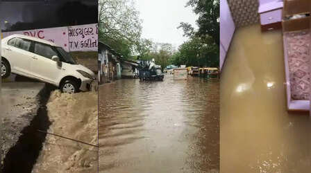 Ahmedabad में सुबह से ही भारी बारिश, नवसारी में घरों में घुसा पानी, वलसाड मार्ग पर 12 KM लंबा जाम