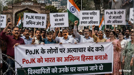 PoJK Protest: जम्मू विस्थापितों का पाकिस्तान के खिलाफ प्रदर्शन, बोले - 'अब PoJK को भारत में मिलाने का समय'