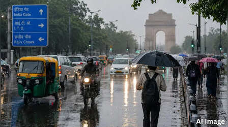 Delhi Weather: दिल्ली-NCR में मानसून का जोर, आज भी बारिश के आसार; जानें कब तक बरसेंगे बदरा
