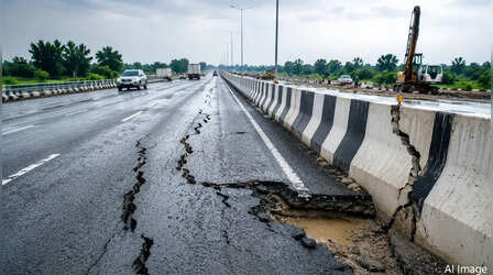 Lucknow Kanpur Expressway: फिर सामने आई बड़ी खामी, एक्सपेंशन ज्वाइंट में क्रैक; डिवाइडर में आई दरार