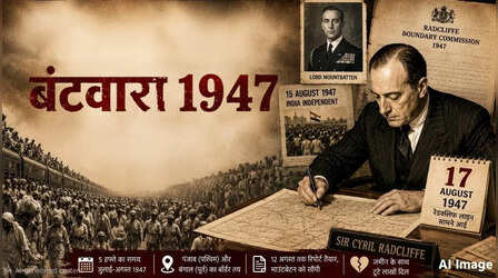 बंटवारा 1947: सिर्फ 5 हफ्ते का समय और जमीन के साथ दिलों में भी खिंच गई रेडक्लिफ लाइन