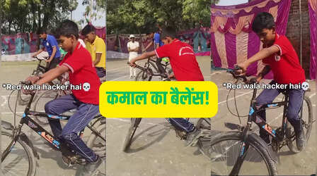 स्कूल में हो रही थी स्लो साइकिल रेस, बच्चे ने दिखाई ऐसी कलाबाजी कि हैरान रह गए लोग, Video हुआ वायरल