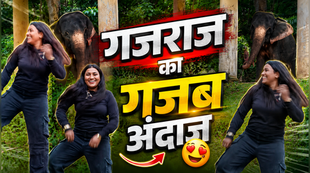 Viral Video: कैमरे के सामने डांस कर ही थी महिला, पीछे से हाथी ने मचाया ऐसा धमाल, लूट ली सारी महफिल