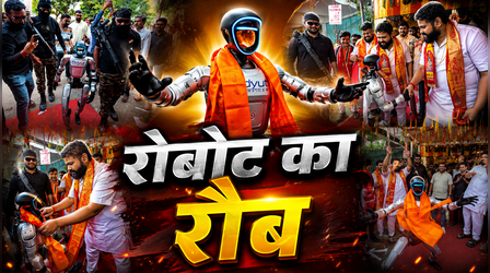 Viral Video: VVIP एंट्री और बाउंसर्स का घेरा... रोबोट ने किया सैंडविच दुकान का उद्घाटन, महाकाल के भजनों पर किया डांस