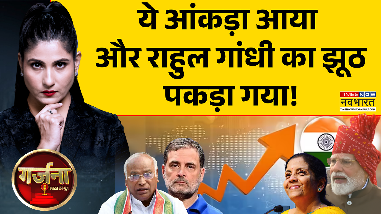 Garjana | Rubika Liyaquat | GDP छप्पर फाड़... कांग्रेस का 'झूठ वाला वार'!