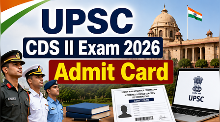 UPSC CDS II Exam 2026 Admit Card: यूपीएससी ने जारी किया सीडीएस 2 परीक्षा का एडमिट कार्ड, आसान स्टेप में ऐसे करें डाउनलोड