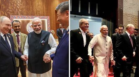 BRICS 2026: पुतिन-जिनपिंग का हाथ थामे PM मोदी का दिखा अलग अंदाज, भारत मंडपम से आईं ऐतिहासिक तस्वीरें