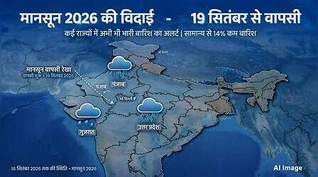 अब दिन बचे बस चार, Monsoon विदा होने को तैयार, कुछ इलाकों में भारी बारिश का अलर्ट