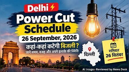 Delhi Power Cut (कल का पावरकट 26 सितंबर 2026): मोती नगर, RK पुरम, पुष्प विहार, शालीमार बाग सहित इन इलाकों में नहीं आएगी बिजली, देखें पूरा शेड्यूल