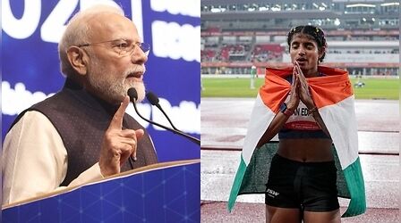 प्रधानमंत्री नरेंद्र मोदी ने एशियन गेम्स में आठवें दिन भारत द्वारा 7 मेडल जीतने पर खिलाड़ियों को बधाई दी
