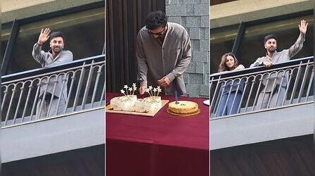 Ranbir Kapoor का 44वां बर्थडे सेलिब्रेशन, पैपराजी संग काटा केक, फैंस से यूं की मुलाकात
