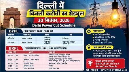 Delhi Power Cut (कल का पावरकट 30 सितंबर 2026): दरियागंज, द्वारका, खानपुर, महिपालपुर, तिलक नगर और जसोला सहित यहां नहीं आएगी बिजली, देखें पूरा शेड्यूल