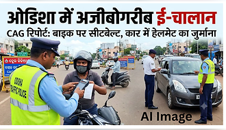 बाइकरों का 'सीटबेल्ट' और कार का 'हेलमेट' न पहनने पर काट दिया चालान, ट्रैफिक पुलिस का कारनामा