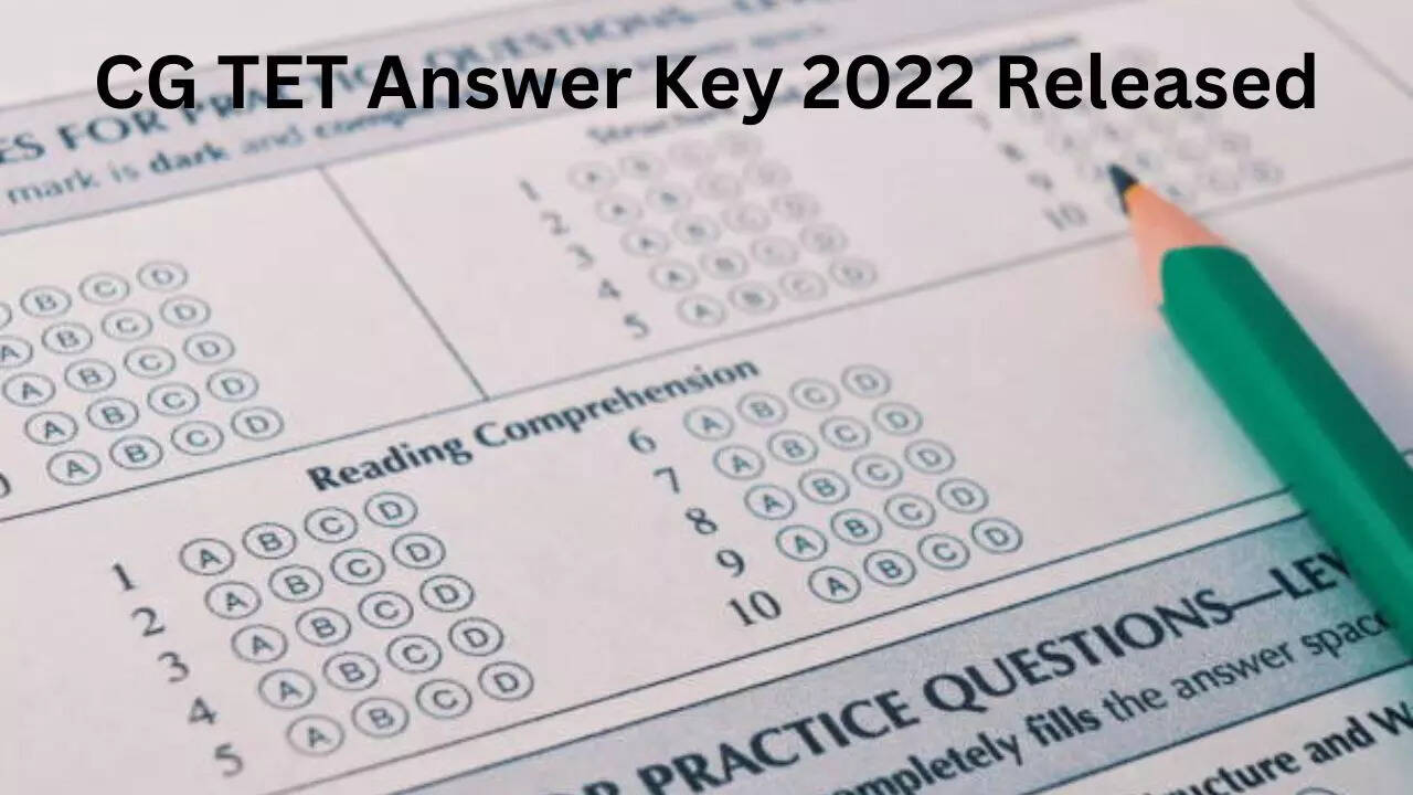 CG TET Answer Key 2022 Released