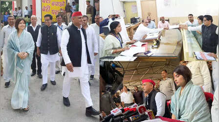 मैनपुरी उपचुनावः अखिलेश की पत्नी ने भरा नॉमिनेशन, तेज प्रताप पर हुआ सवाल तो गर्माए, कहा- प्रश्न अपने पास रखें