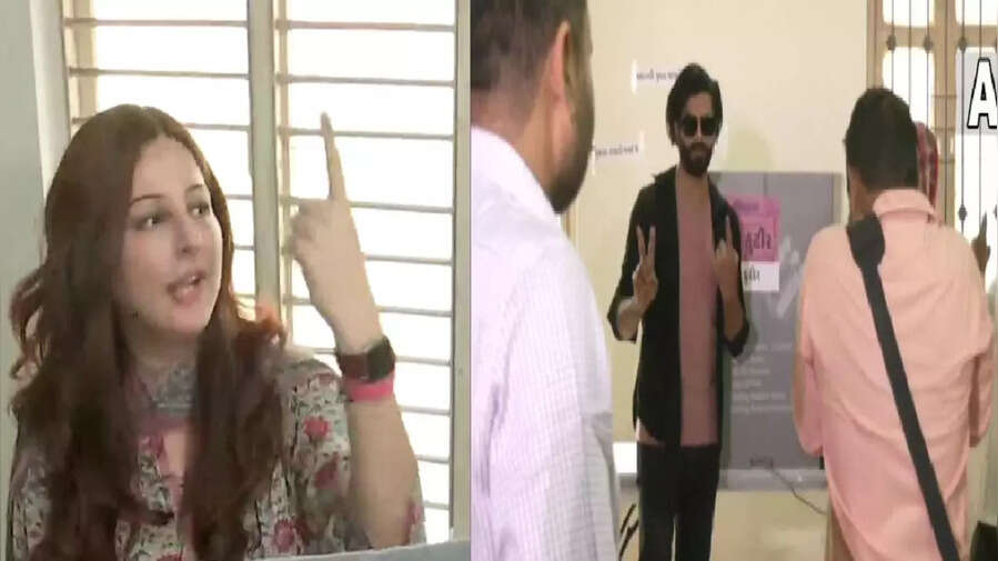 अहमद पटेल की बेटी और रवींद्र जडेजा ने भी किया मतदान