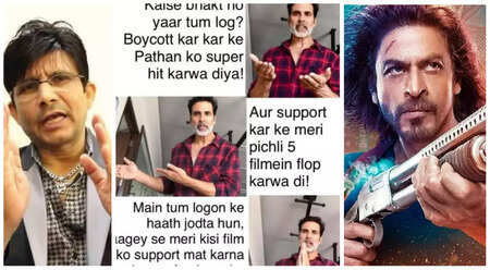 Pathaan के 900 करोड़ी होते ही KRK ने उड़ाई Akshay Kumar की खिल्ली, शेयर किया मजेदार मीम