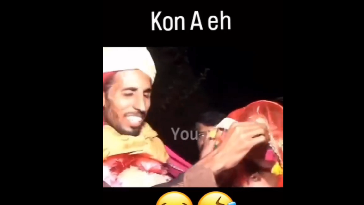 funny video of newly wedded went viral on social media, grooms funny