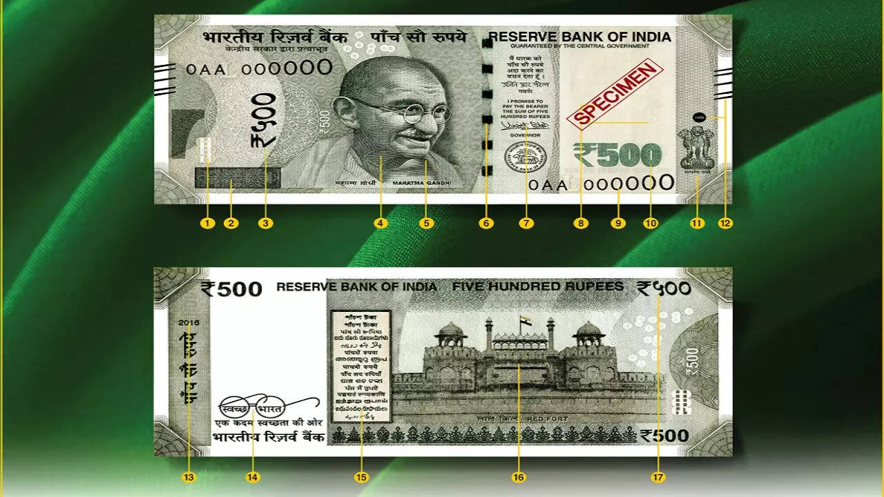 500 rupees bank note