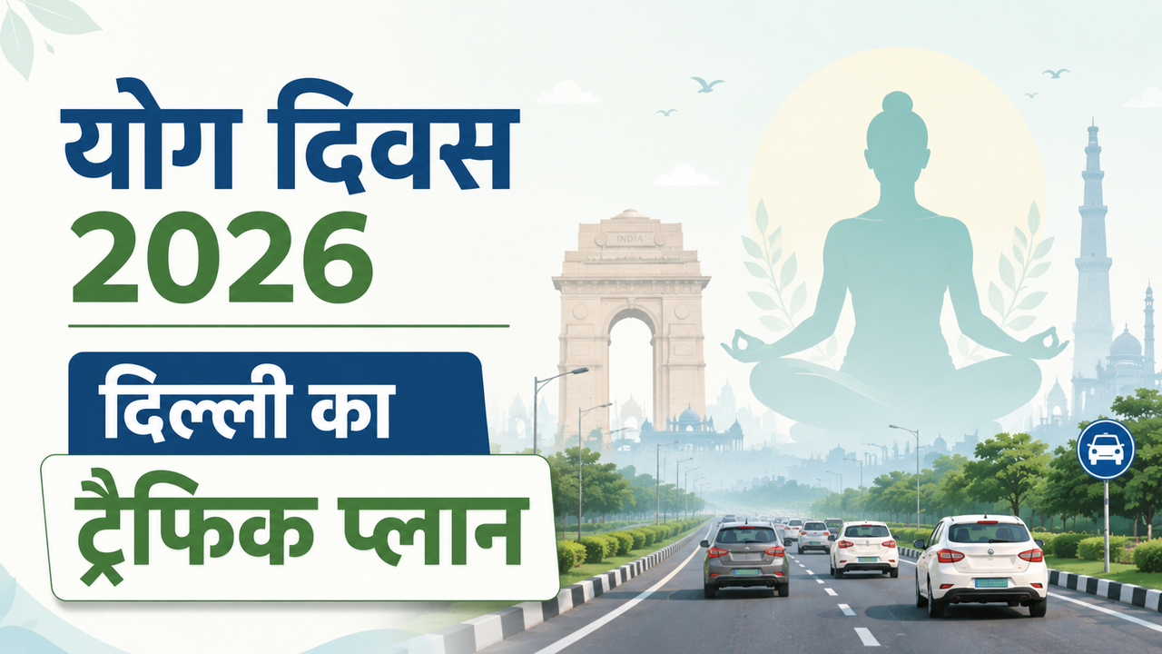Yoga Day 2026 : योग दिवस पर दिल्ली की बदली रफ्तार, कई सड़कों पर ट्रैफिक प्रतिबंध; सुबह 4 बजे से मेट्रो स्टार्ट