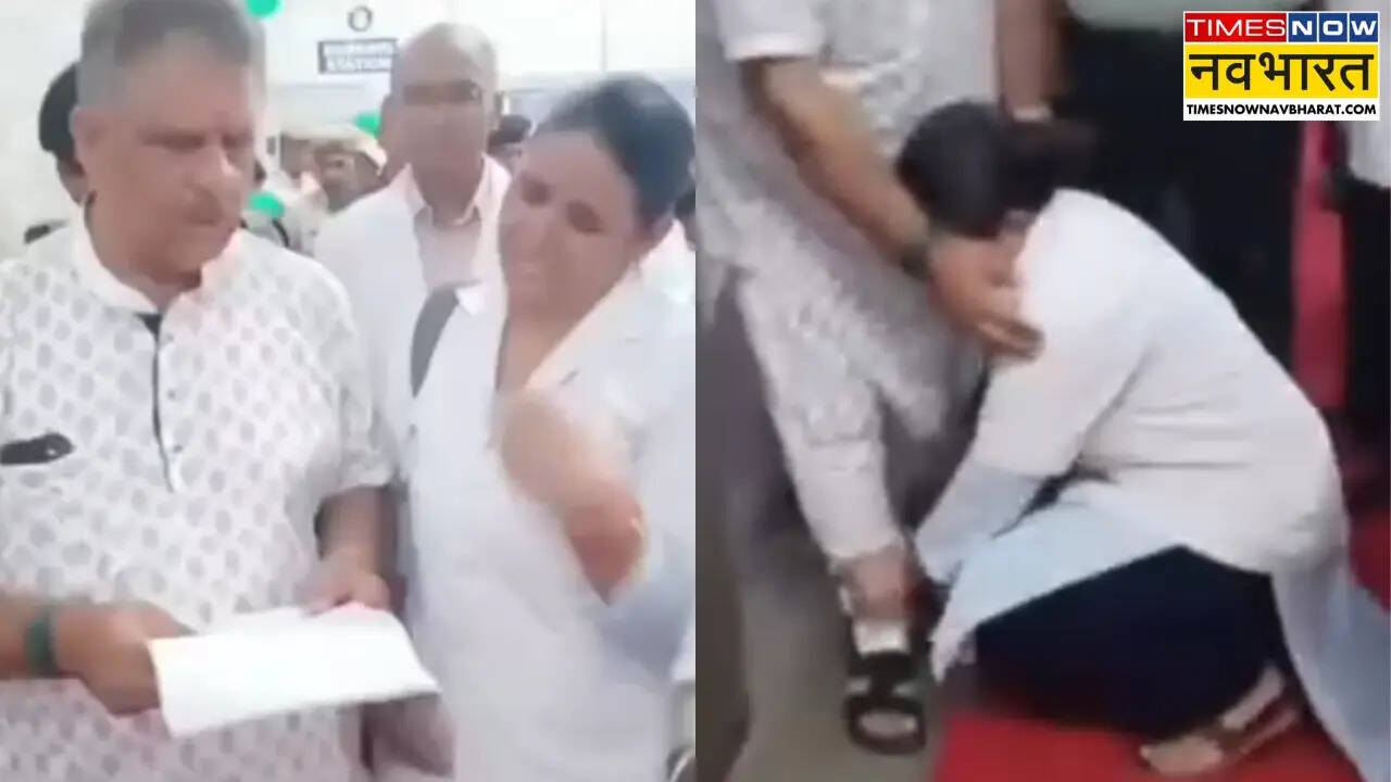 सर! बहुत परेशान हूं, ट्रांसफर कर दीजिए..., चिकित्सा मंत्री के पैरों में गिरकर फूट-फूटकर रोने लगी नर्स; देखें जोधपुर का भावुक Video