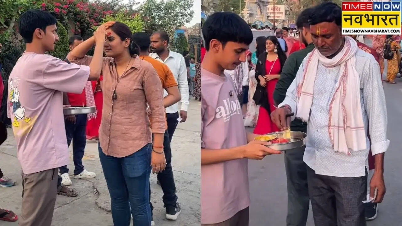वृंदावन के प्रेम मंदिर के बाहर 'टीका' लगाने वालों की कितनी है कमाई? वायरल वीडियो में हुआ बड़ा खुलासा