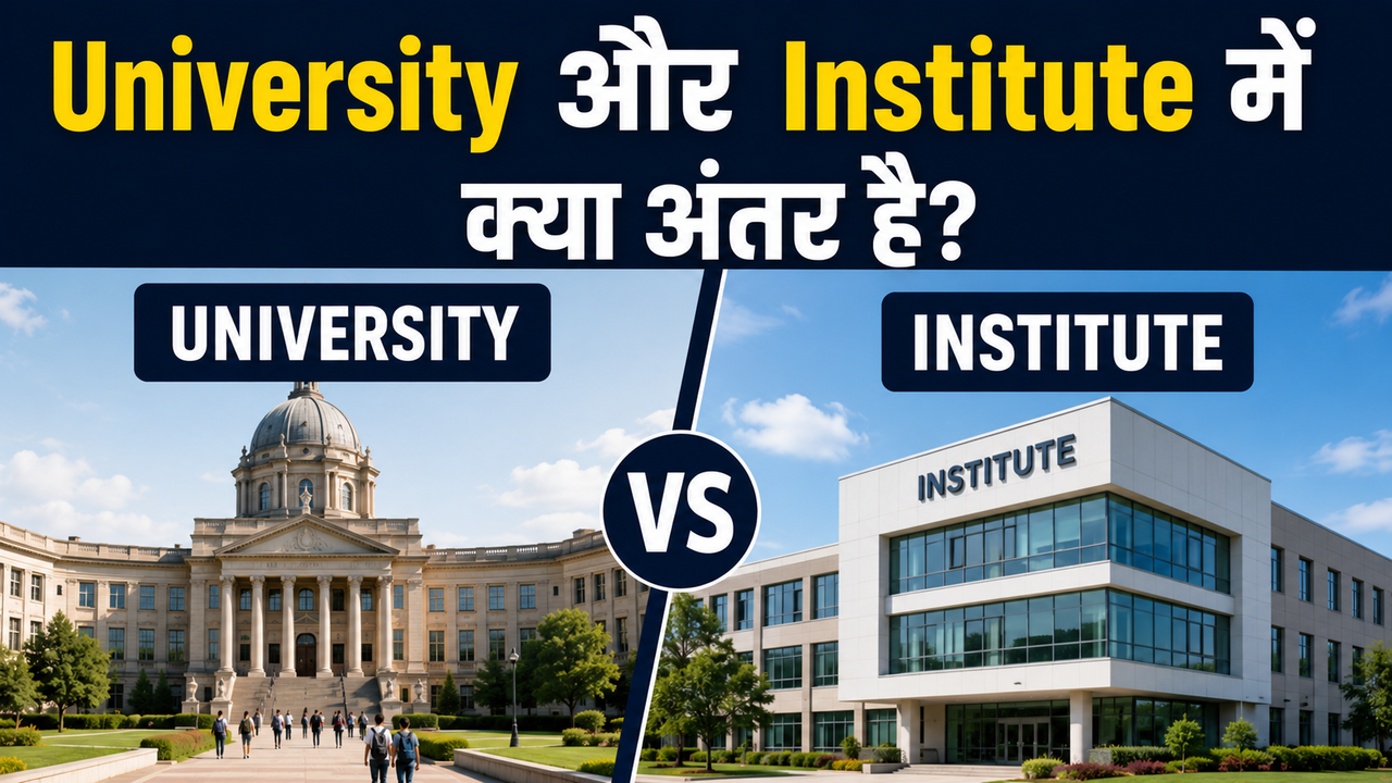 University और Institute में क्या अंतर होता है? दोनों को एक समझने की न करें भूल