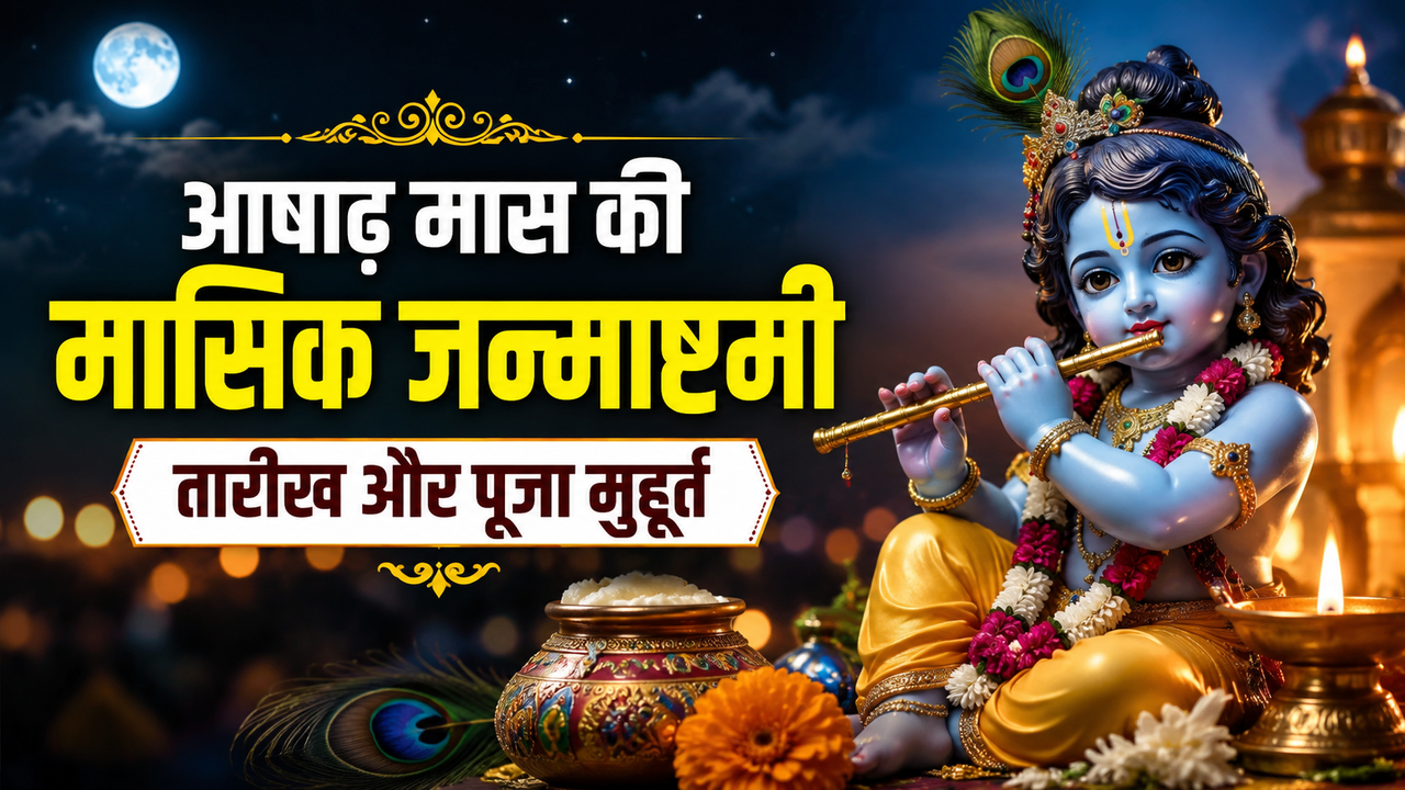 कब मनाई जाएगी आषाढ़ की मासिक कृष्ण जन्माष्टमी, नोट करें सही तारीख और पूजा मुहूर्त