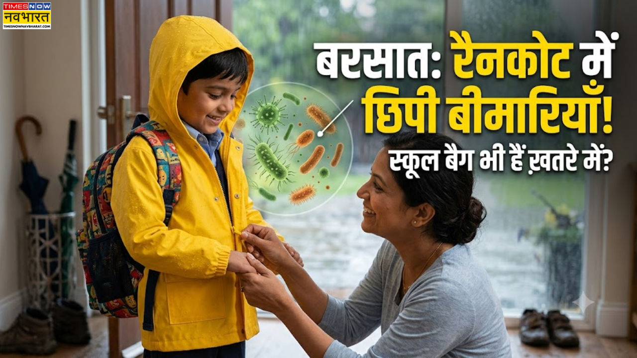 Monsoon Child Care: बरसात में बच्चों का रेनकोट और स्कूल बैग भी बन सकते हैं बैक्टीरिया का घर, ऐसे बना सकते हैं बीमार