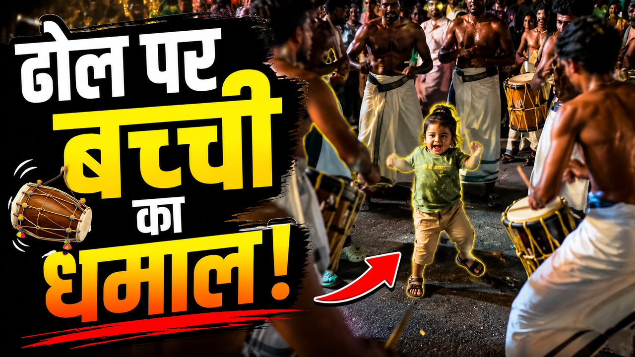 Viral Video: बीच सड़क ढोल पर बच्ची ने डांस से मचाया ऐसा धमाल, स्वैग देखकर सोशल मीडिया हो गया जबरा फैन