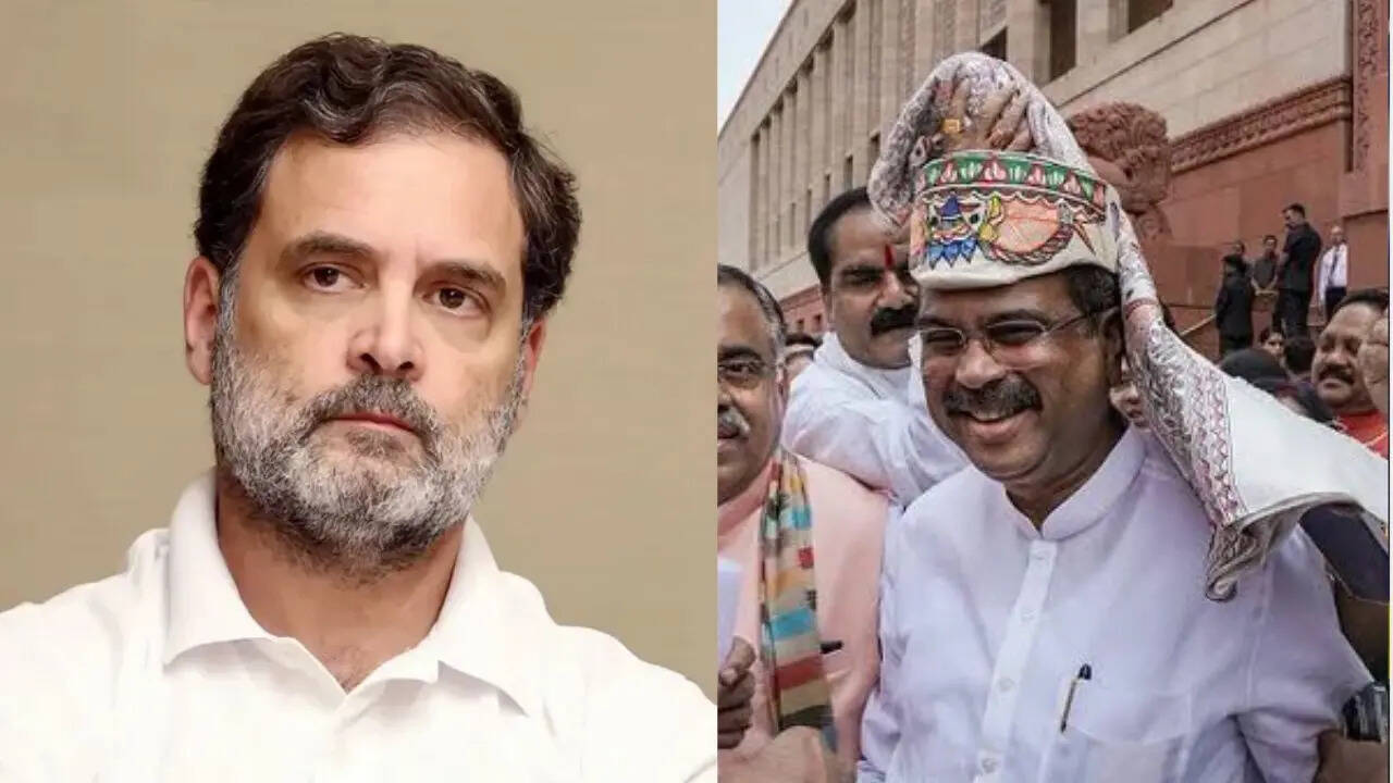 'लाखों बच्चों के भविष्य की बर्बादी का जश्न मना रहे', संसद में धर्मेंद्र प्रधान के सम्मान पर राहुल गांधी का हमला