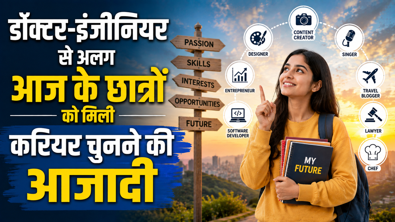 'डॉक्टर-इंजीनियर से आगे करियर की आजादी' – आज का युवा पारंपरिक डिग्रियों को छोड़कर कौन-से नए रास्ते चुन रहा है?