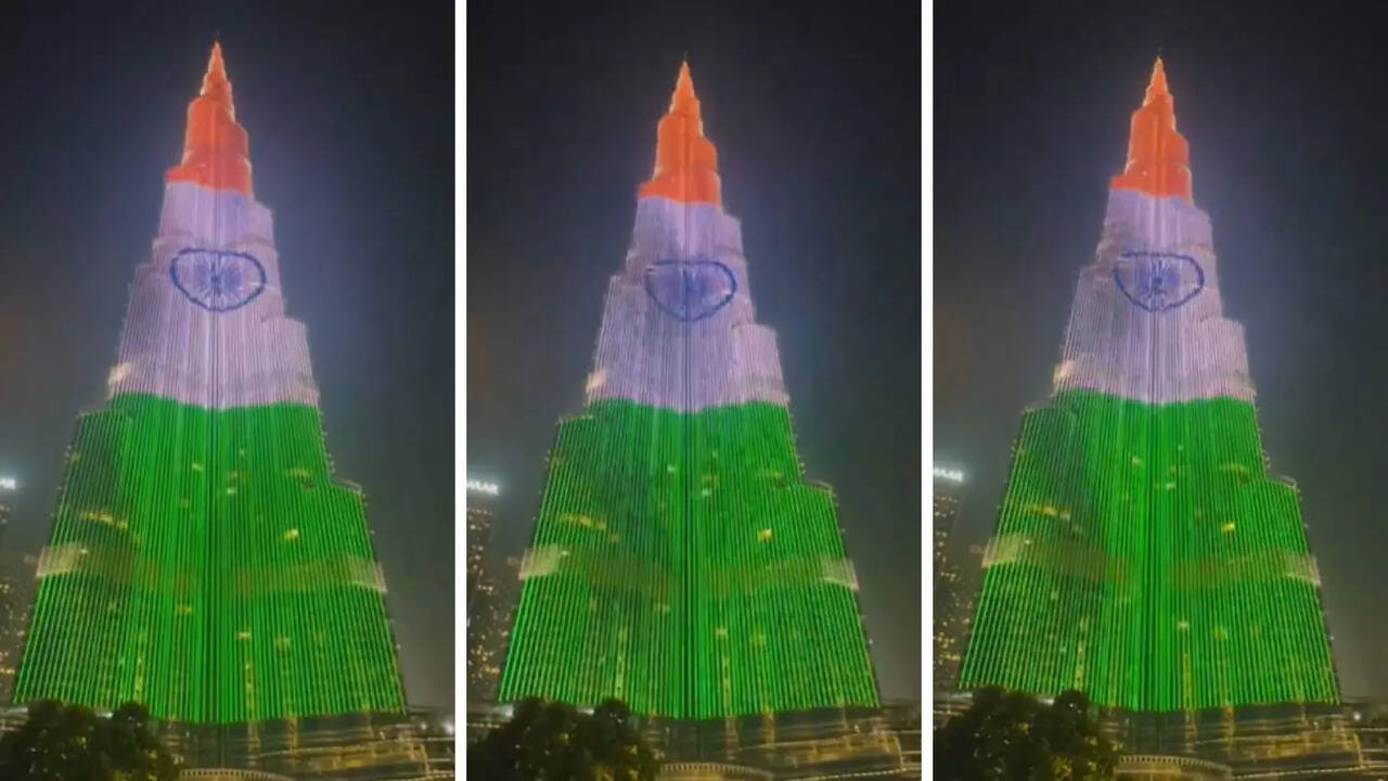 VIDEO: तिरंगे के रंग में जगमगाया बुर्ज खलीफा, भारत के 80वें स्वतंत्रता दिवस पर दुबई में दिखा शानदार नजारा